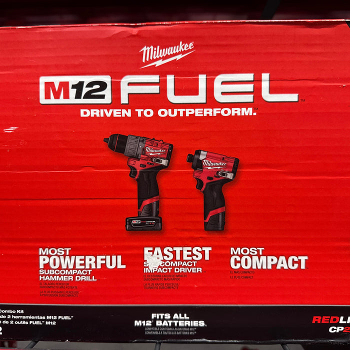 M12 FUEL 12-Volt Lithium-Ion Brushless Cordless Hammer Drill and Impact Driver Combo Kit