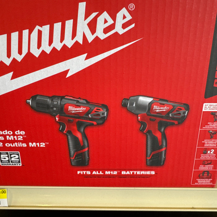 M12 2PC KIT DRILL IMPACT